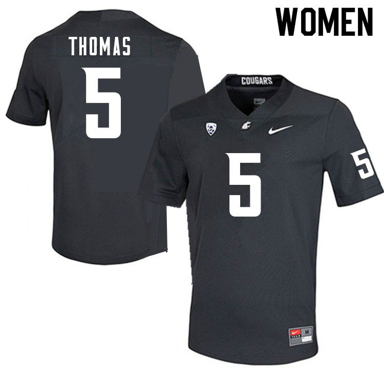Women #5 Skyler Thomas Washington Cougars College Football Jerseys Sale-Charcoal